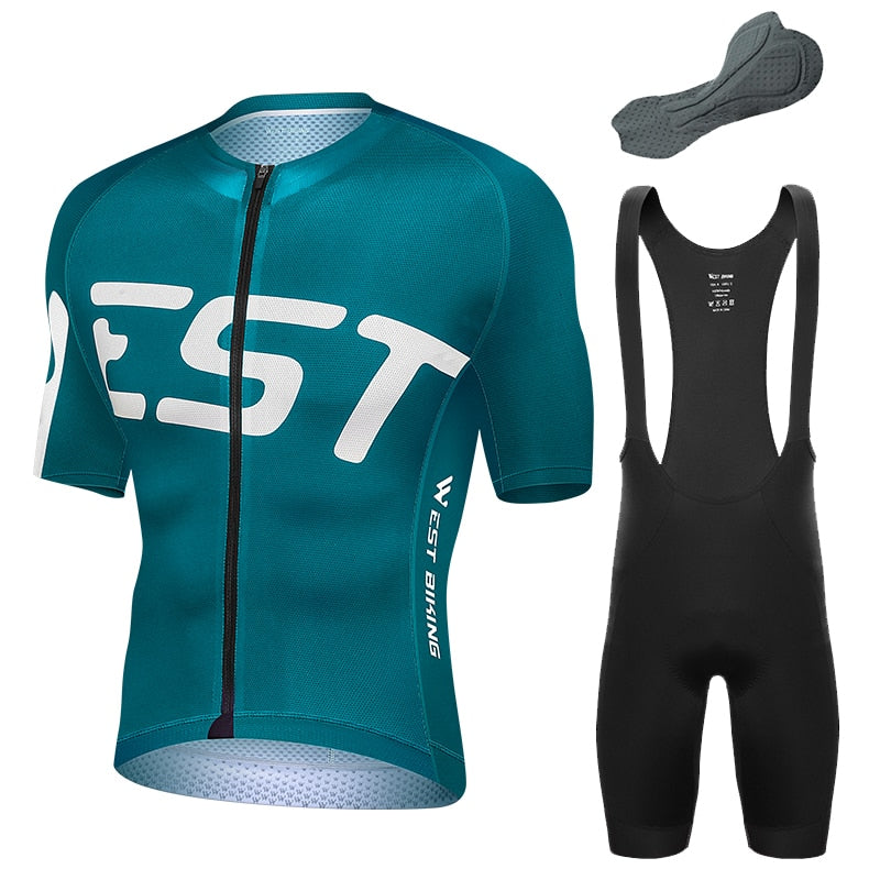 Fashion Cycling Jersey Set Men's Summer Short Sleeve Sweatshirt  Quick-dry MTB Biking Shirt Breathable Clothing