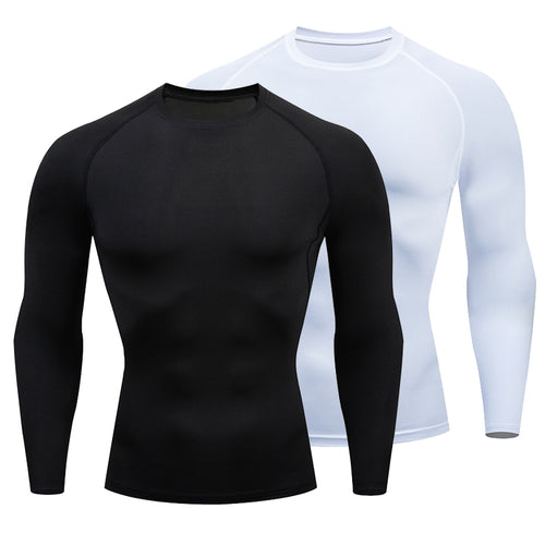 Load image into Gallery viewer, Men Compression Running T Shirt Fitness Tight Long Sleeve Sport Tshirt Training Jogging Shirts Gym Sportswear Quick Dry Rashgard
