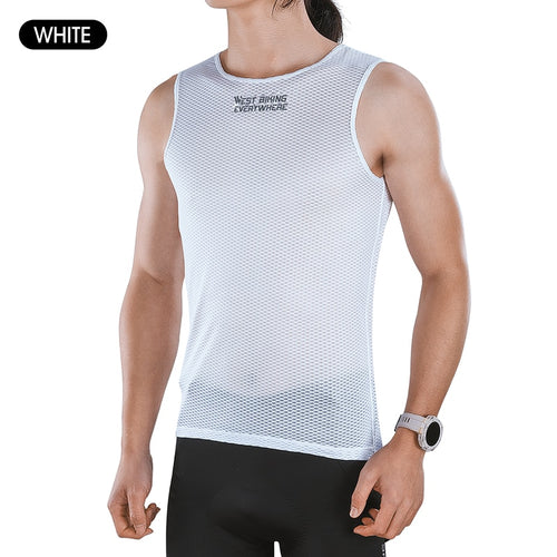 Load image into Gallery viewer, Summer Men&#39;s Cycling Mesh Base Layer Quick Dry Sport Light Vest Breathable Gym Tank Tops Running Cycling Undershirt
