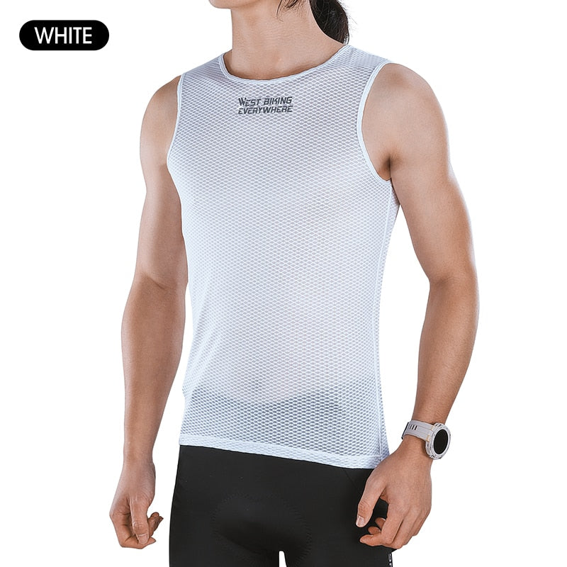 Summer Men's Cycling Mesh Base Layer Quick Dry Sport Light Vest Breathable Gym Tank Tops Running Cycling Undershirt