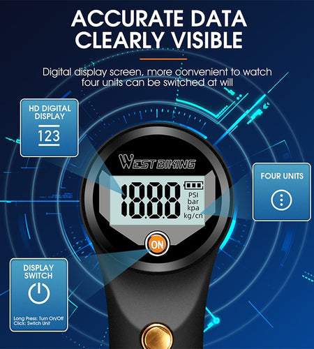 Bike Pump 320psi High Pressure Precise Digital Gauge Hose MTB Road Bicycle Schrader Presta Valve Cycling Tire Pump