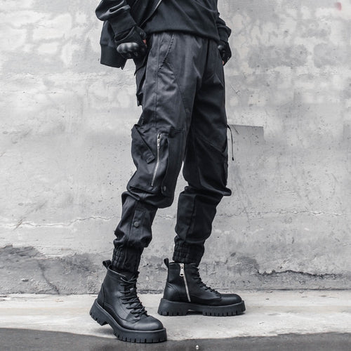 Load image into Gallery viewer, Hip Hop Tactical Cargo Pants Men Multi Pocket Joggers Trousers Autumn Functional Elastic Waist Fahsion Streetwear Pant
