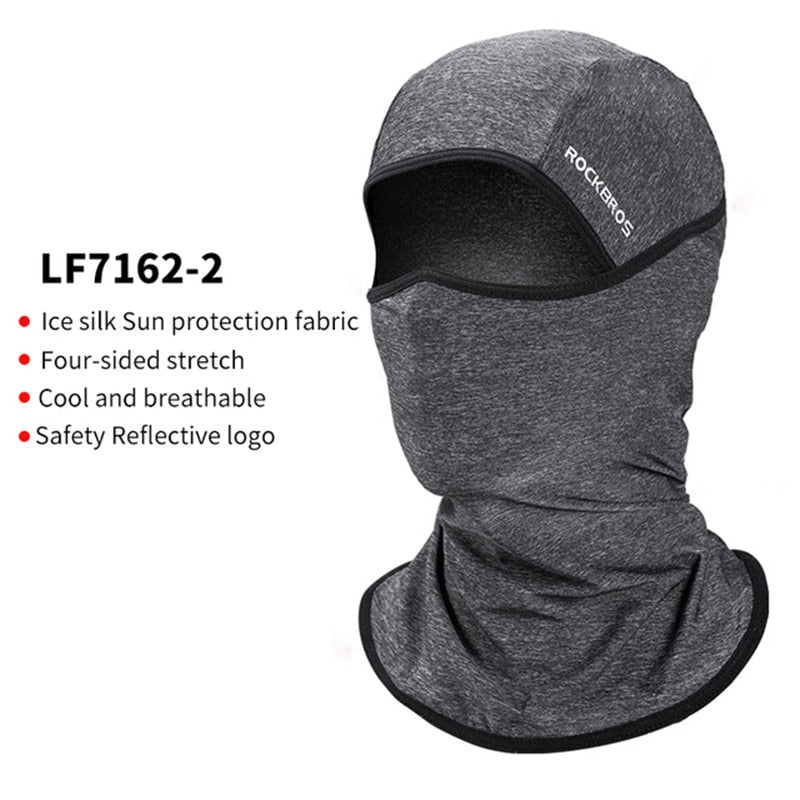 Cycling Mask Summer UV Protection Balaclava Glasses Face Breathable Hole Men Women Quick-Drying Bicycle Ice silk Mask