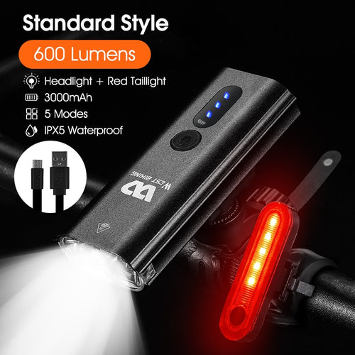 Load image into Gallery viewer, Contest Level Bicycle Light 1300 Lumen USB Rechargeable Flashlight MTB Road Bike LED Headlight Waterproof Rear Lamp
