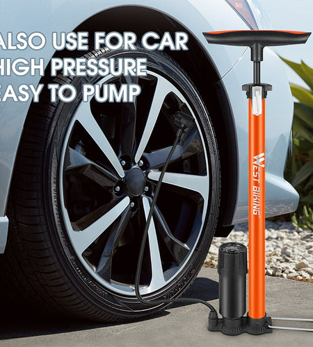 160PSI Bicycle Air Pump Schrader Presta Steel Body MTB Road Bike Ball High Pressure Tire Inflator Cycling Pump