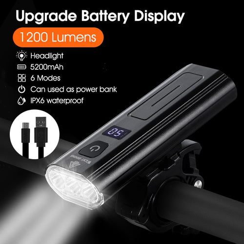 Load image into Gallery viewer, Contest Level Bicycle Light 1300 Lumen USB Rechargeable Flashlight MTB Road Bike LED Headlight Waterproof Rear Lamp
