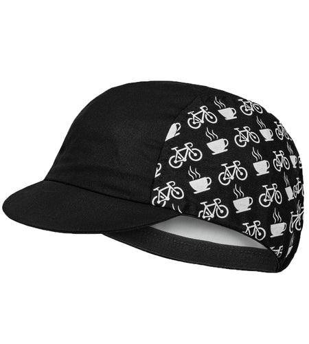 Classic Retro Coffee Ride Bike Polyester Cycling Caps Black White Quick Drying Breathable Summer Bicycle Balaclava Cool