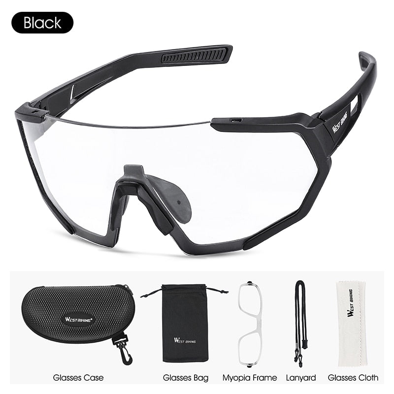 Photochromic Cycling Sunglasses Men Women MTB Road Bike Sports Glasses UV400 Goggle Fishing Biking Aesthetic Eyewear