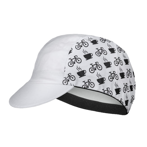 Load image into Gallery viewer, Classic Retro Coffee Ride Bike Polyester Cycling Caps Black White Quick Drying Breathable Summer Bicycle Balaclava Cool

