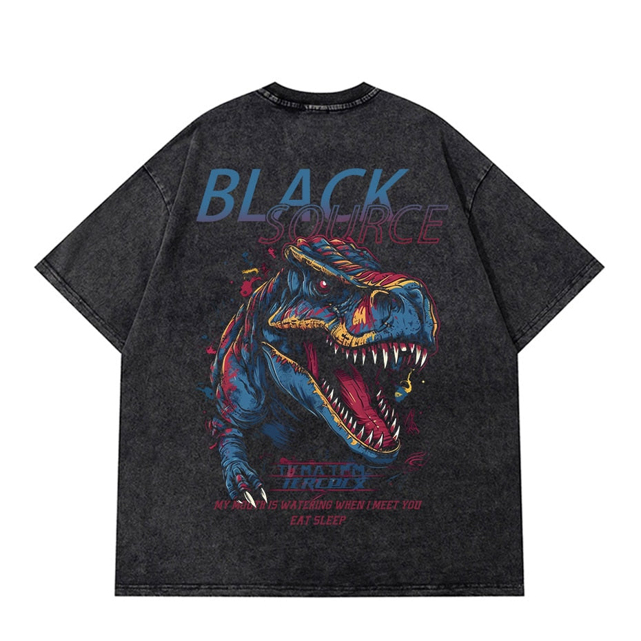 T Shirt Streetwear Men Oversize Hip Hop T-Shirt Devil Racing Harajuku Tshirt Summer Short Sleeve Cotton Loose Tops Tees