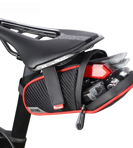 Waterproof Bicycle Saddle Bag MTB Road Bike Saddlebags Reflective Striped Bicycle Tool Holder Bag MTB Accessories