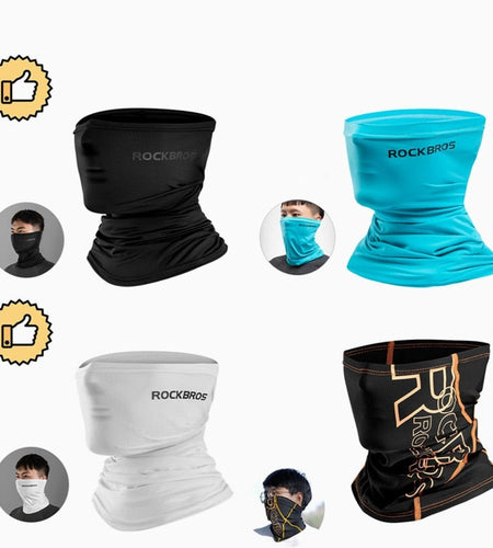 Summer Ice Silk Cycling Face Mask Anti-UV Anti-sweat Breathable Running Bandana Sun Protection Sports Scarf Face Mask