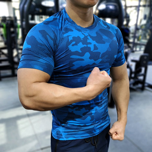 Load image into Gallery viewer, Men Compression T-shirt Male Sporting Skinny Tee Shirt Homme Gyms Running Tight Sweatshirts Fitness Sports Rashguard Plus Size
