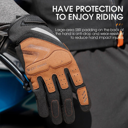 Load image into Gallery viewer, Motorcycle Cycling Gloves Shockproof Full Finger Bike Gloves Touch Screen Sport Gloves Men Women MTB Bicycle Gloves
