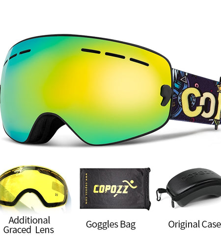 Kids Ski Goggles 4-15 years old Professional Anti-fog Child Snowboard Goggles Double UV400 Kids Skiing Mask Glasses