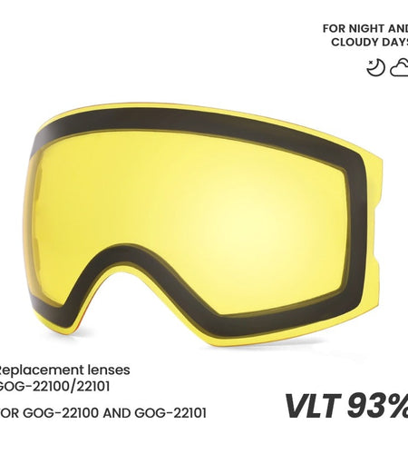 22101 and 22100 Ski Goggles Magnetic Replacement Lenses Spherical lens and Cylindrical lens