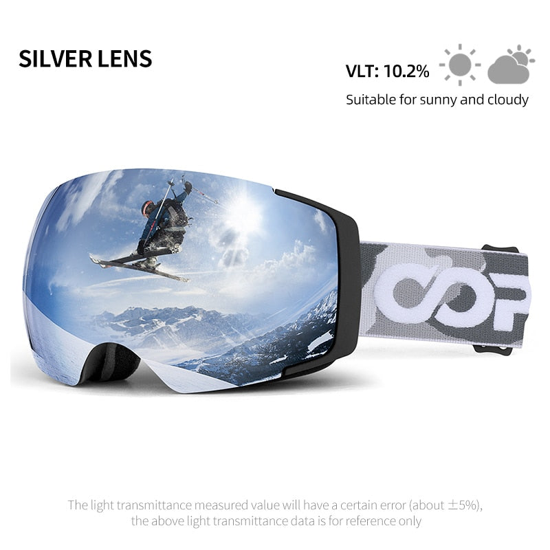 Magnetic Ski Goggles 2s Quick-Change Lens Professional Skiing Eyewear Men Women Anti-fog Snowboard Ski Glasses