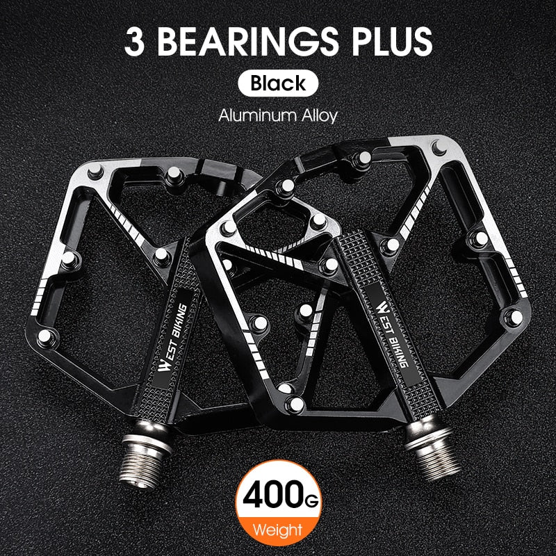 Bicycle Pedals 3 Bearings MTB Anti-slip Ultralight Aluminum Mountain Road Bike Platform Pedals Cycling Accessories