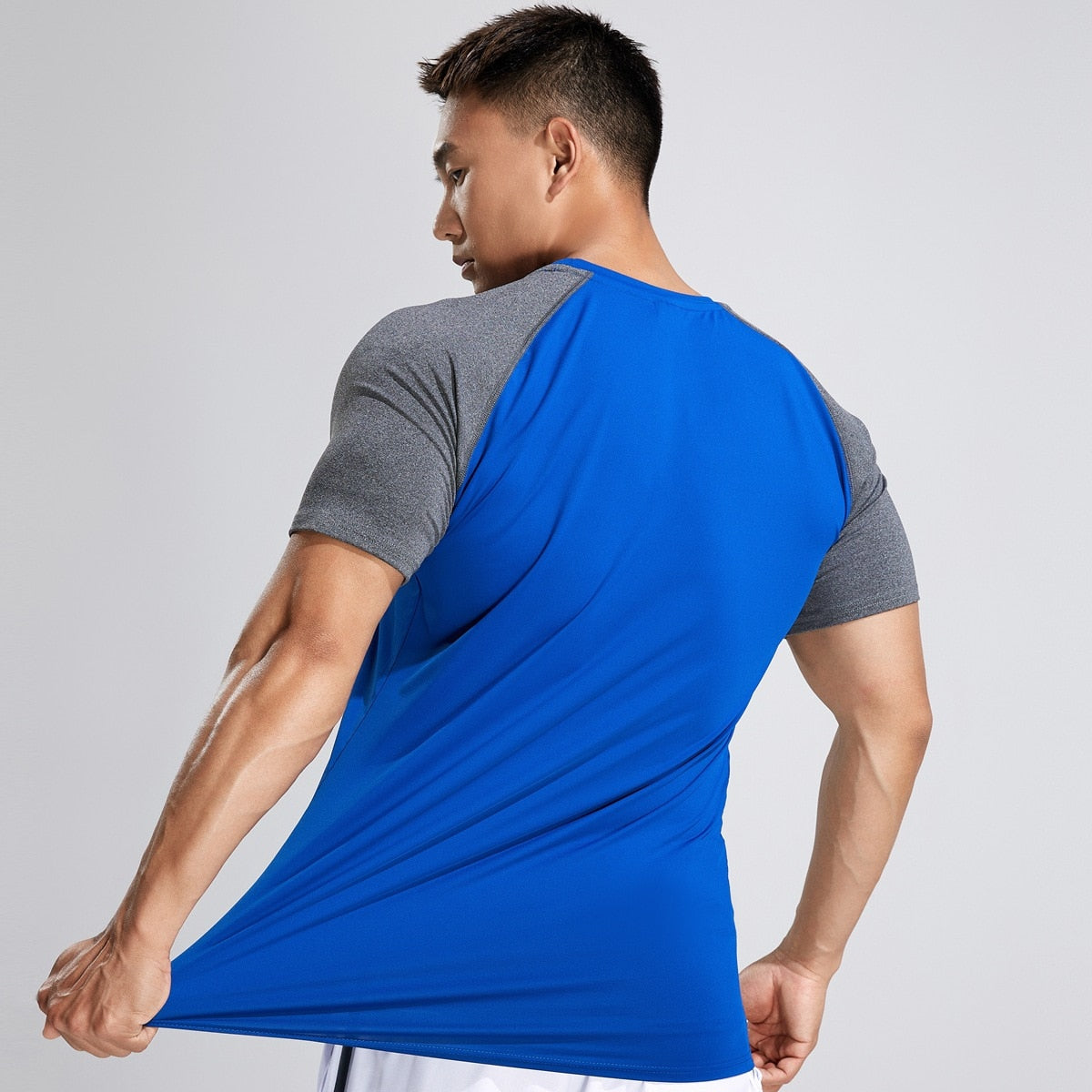 Summer Fitness Training T-shirt Men Short Sleeve Shirt Male Gym Bodybuilding Skinny Tees Tops Running Sport Quick Dry Clothing