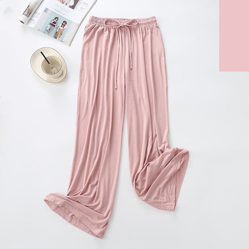 Load image into Gallery viewer, Summer Women&#39;s Pajamas Pants Super Soft Modal Viscose Sleepwear Solid Colors Casual Leisure Homewear Pants Comfortable
