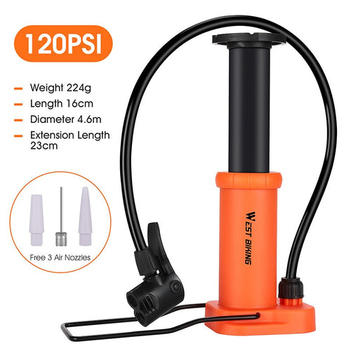 Load image into Gallery viewer, Ultralight Portable Bike Pump MTB Road Bicycle Foot Pump Presta &amp; Schrader Dunlop Valve Cycling Tire Air Inflator
