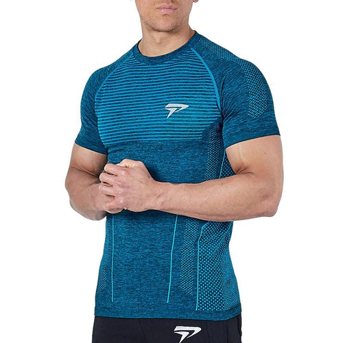 Load image into Gallery viewer, Men Compression Short Sleeve T-shirt Gym Fitness Bodybuilding Shirt Male Summer Tight Quick dry Tee Tops Brand Training Clothing
