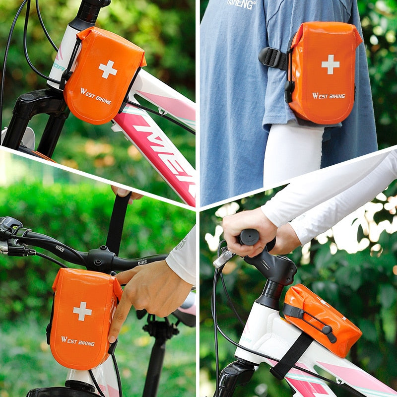 First Aid Kit Bicycle Bag Emergency Medical Supplies Outdoor Cycling Camping Hiking Home Travel Waterproof Bike Front Saddle Bag