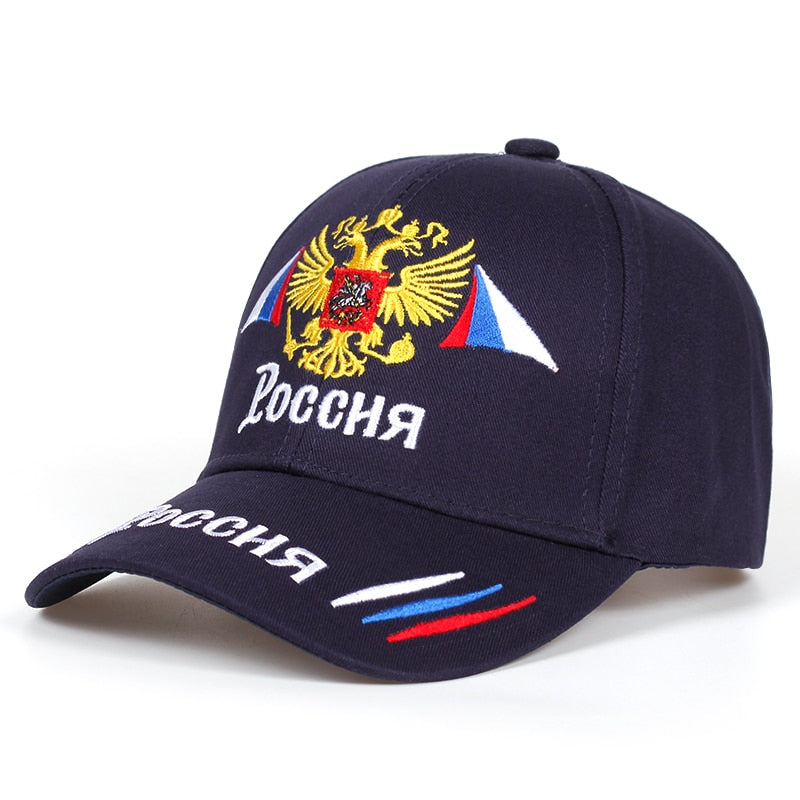 Russian Baseball Cap Cotton snapback Caps Gold double-headed eagle embroidery Adjustable Hip Hop Hat Sun Hats Trucker Hats