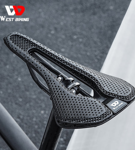 Carbon Fiber Ultralight 3D Printed Bike Saddle Hollow Comfortable Breathable MTB Mountain Road Bicycle Cycling Seat