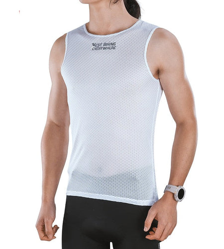 Summer Men's Cycling Mesh Base Layer Quick Dry Sport Light Vest Breathable Gym Tank Tops Running Cycling Undershirt