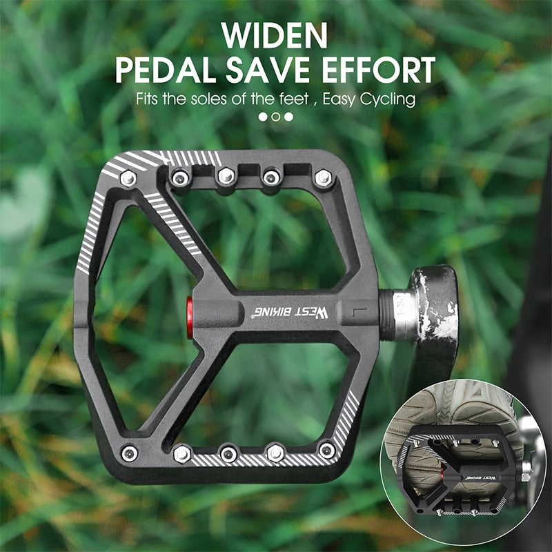 Ultralight Nylon Bicycle Pedals DU Sealed Bearings MTB Road BMX Pedals Non-Slip Waterproof Bike Part Flat Pedals