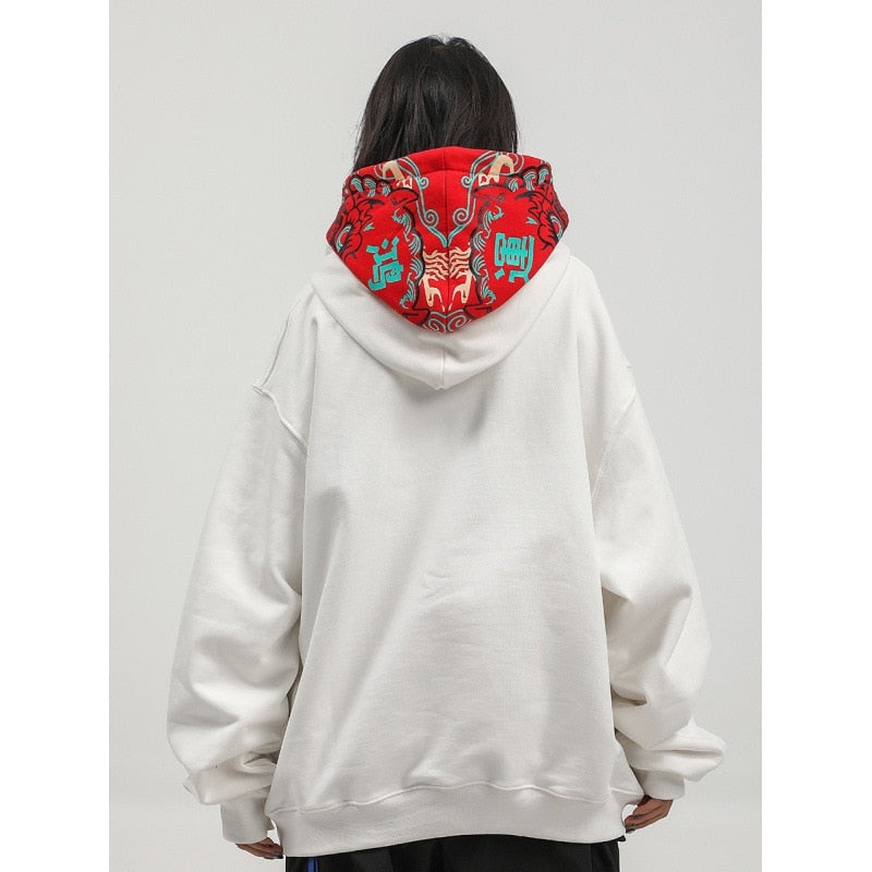 Hip Hop Hoodie Men Fashion Chinese Style Printed Sweatshirt Pullover Harajuku Streetwear Hoodies WB610