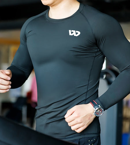 Men's Sports Set Long Sleeves Compression Shirts Top Pants Running Tights Quick Dry Workout Fitness Gym Yoga Suit