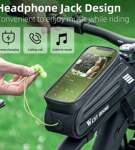 Waterproof Bicycle Bag Frame Front Tube Bag Touchscreen Cell Phone Holder Case Cycling Bag MTB Road Bike Accessories