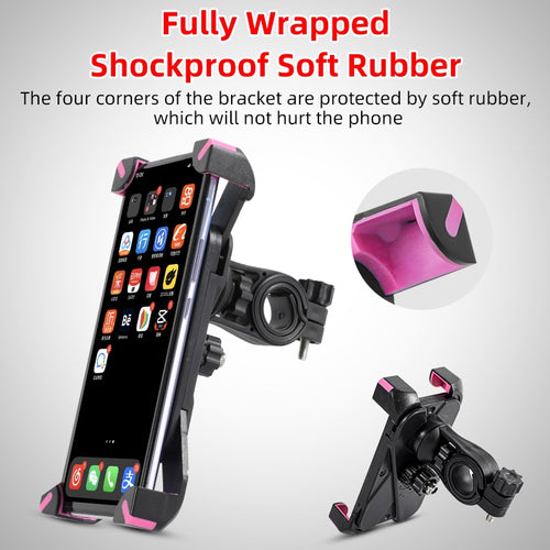 Load image into Gallery viewer, Bicycle Phone Mount 360° View Stable Lockable Cellphone Holder 6.5 Inch GPS Smartphone Bracket Bike Accessories
