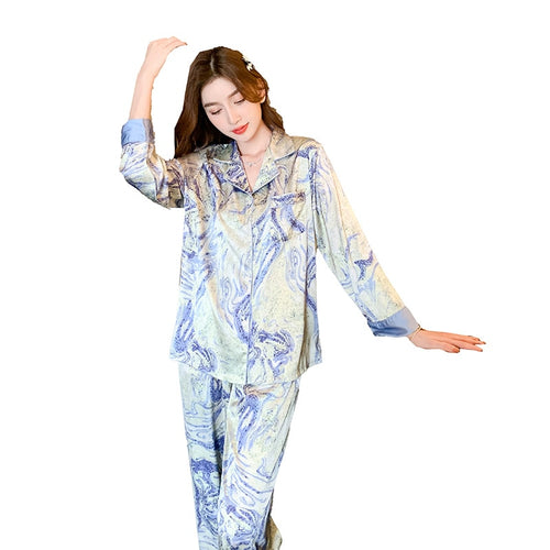 Load image into Gallery viewer, High Quality Women&#39;s Pajamas Set Beautiful Brilliant Galaxy Print Sleepwear Casual Homewear Nightwear Femme Petite New
