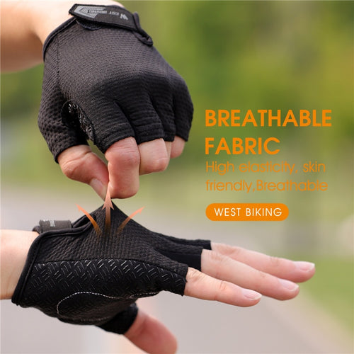 Load image into Gallery viewer, Half Finger Cycling Gloves Anti Slip Motorcycle MTB Road Bike Gloves Men Sport Fitness Bicycle Fingerless Gloves
