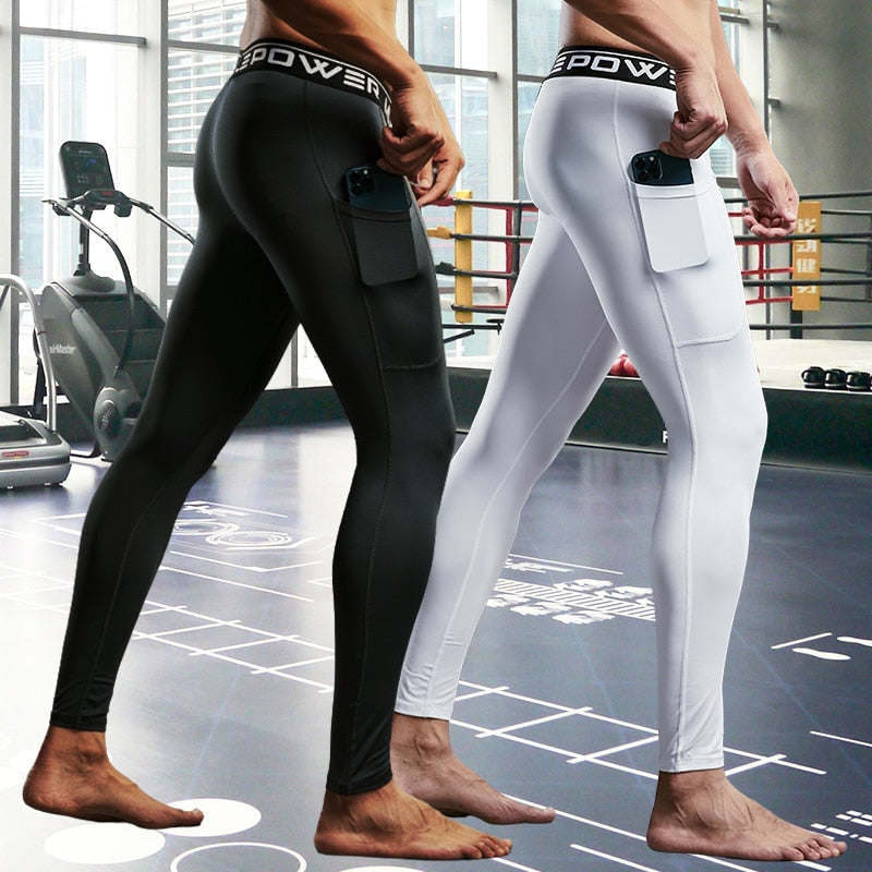 Gym Mens Tights Sport Pants Fitness Running Skinny Leggings Joggings Sportswear Yoga Compression Trousers Lycra Sweatpants