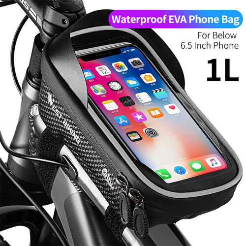 Load image into Gallery viewer, Waterproof Bicycle Bag Frame Front Tube Bag Touchscreen Cell Phone Holder Case Cycling Bag MTB Road Bike Accessories
