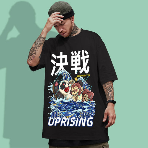 Load image into Gallery viewer, Animal Panda Chimpanzees Hip Hop T Shirt Men Streetwear Print Chinese Style Tshirt Harajuku Summer Tops Tees Short
