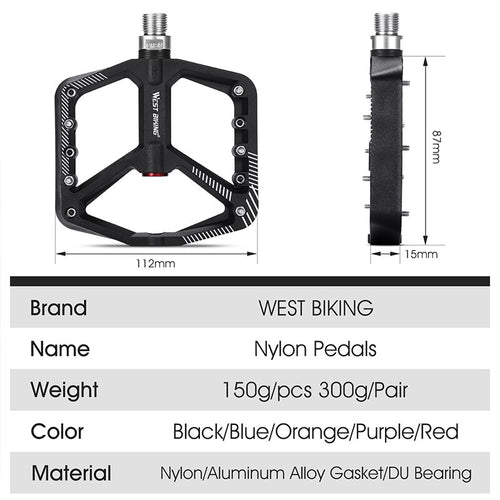 Load image into Gallery viewer, Bicycle Pedal Anti-slip Ultralight Nylon MTB Mountain Bike Pedal Sealed Bearings Pedals Bicycle Accessories Parts
