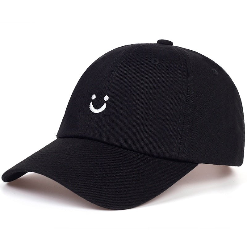 Spring autumn cotton baseball cap men women hip-hop dad hat adjustable sports golf caps smiley embroidered trucker hats