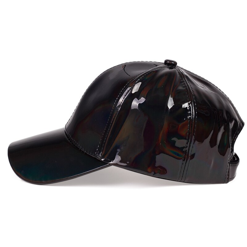 Glossy red and black party goer baseball cap