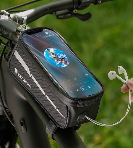 Reflective Bicycle Bag Frame Front Tube Bag Touchscreen Cell Phone Holder Case Cycling Bag MTB Road Bike Accessories