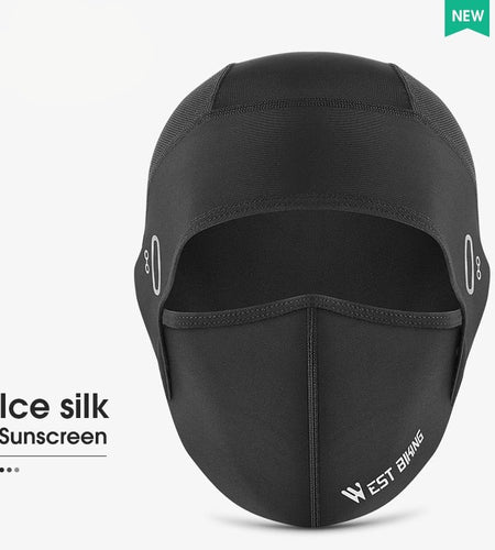 Summer Cycling Skull Cap Sun Protection Face Cover Anti-UV Headgear MTB Bike Motorcycle Men's Bicycle Helmet Liner