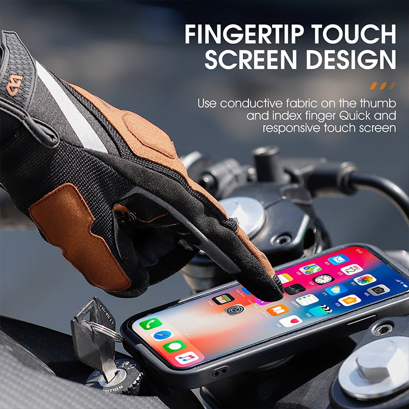 Motorcycle Cycling Gloves Shockproof Full Finger Bike Gloves Touch Screen Sport Gloves Men Women MTB Bicycle Gloves