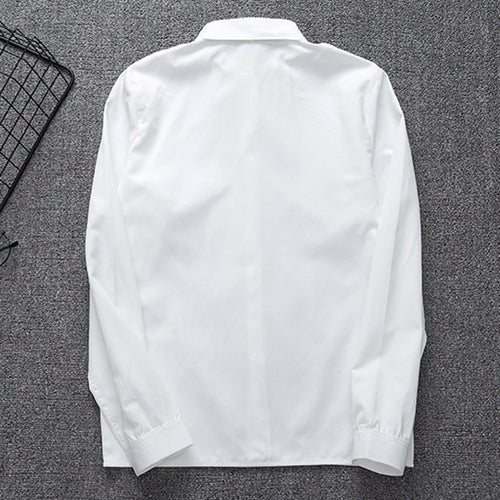 Load image into Gallery viewer, White Women Shirt Fashion Long Sleeve Casual Turn Down Collar Female Blouse Loose Pocket Button Office Ladies Elegant Tops
