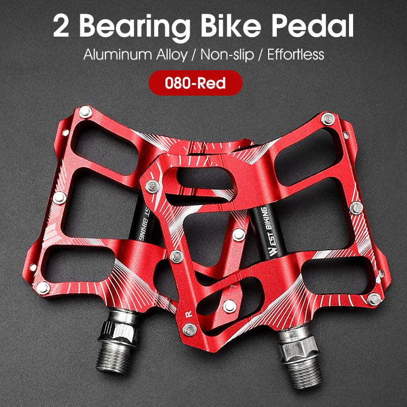 MTB Bike Pedals 2 Sealed Bearing Ultralight Anti-slip BMX Mountain Road Cycling Pedals Flat Platform Bicycle Parts