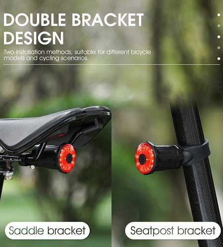 Waterproof Smart Bicycle Light Auto Brake Sensing MTB Road Bike Rear Light LED Flashlight USB Charging Lamp Cycling Taillight