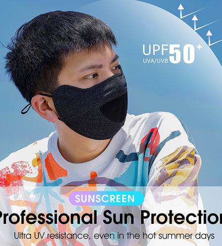 Summer UV Protection Cycling Face Cover Ice Silk Breathable Outdoor Sport Scarf Men Women Adjustable Washable Dustproof Bandana